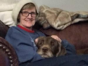 Margie's mother and her favorite dog, Zeke